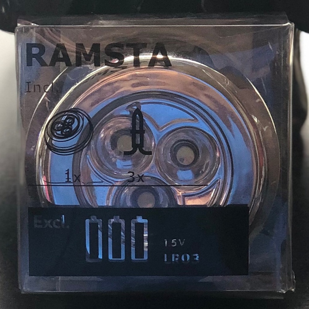 Silver mini lamp, battery operated (RAMSTA)